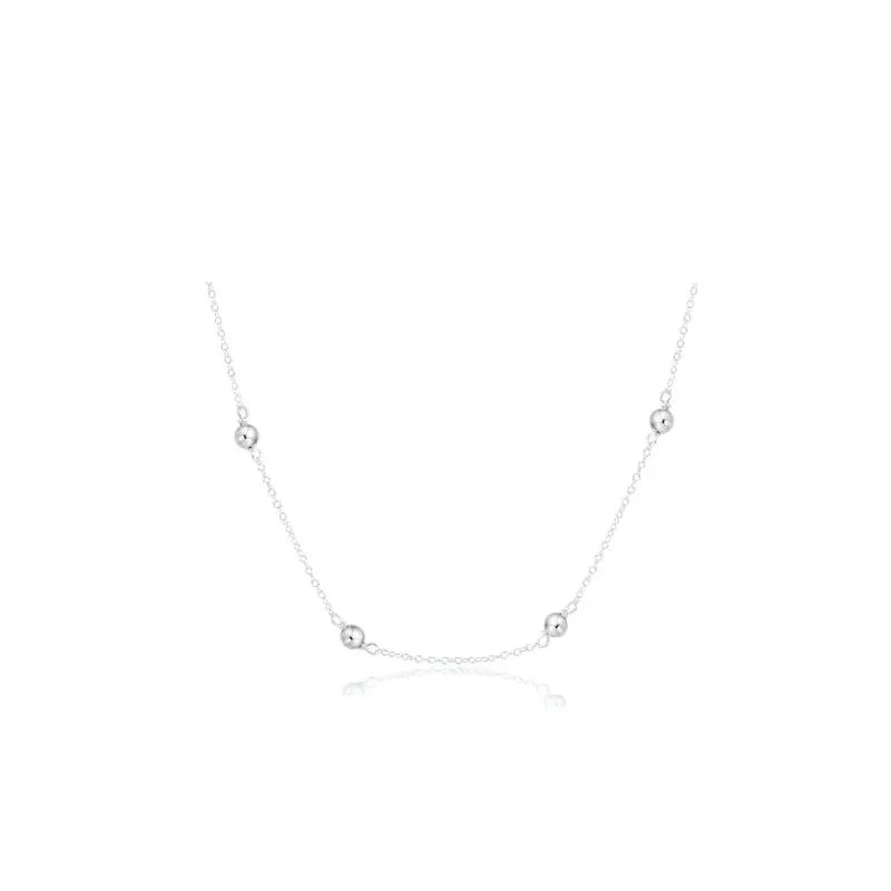 15" Choker Simplicity Chain Sterling - Classic 4MM Sterling