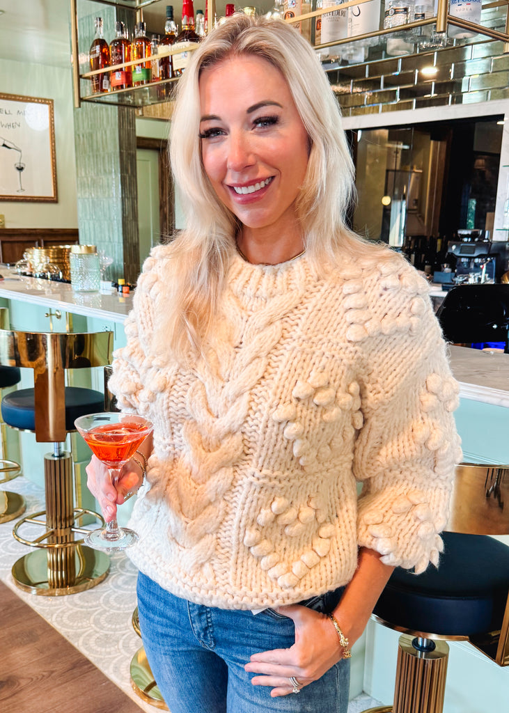 Elilah Sweater in Pearl