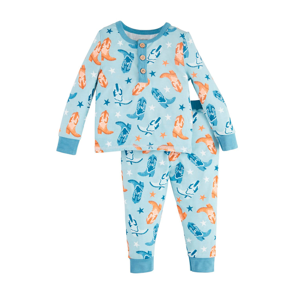 Blue Cowboy PJ Set