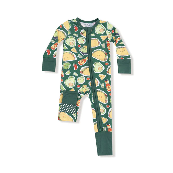 Happy Tacos 2 Way Zipper Convertible Romper