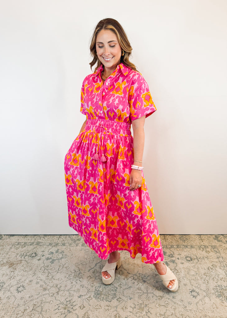 Ikatching Shirt Dress