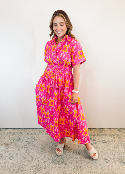 Ikatching Shirt Dress
