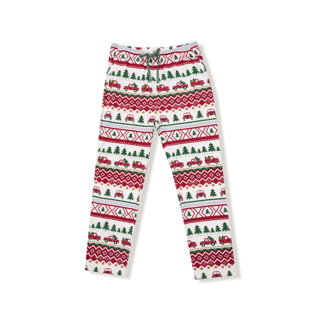 Adult Red Truck Fair Isle Loungewear Pants