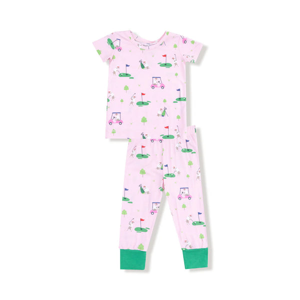 Dog Gone Golf in Pink S/S Loungewear Set