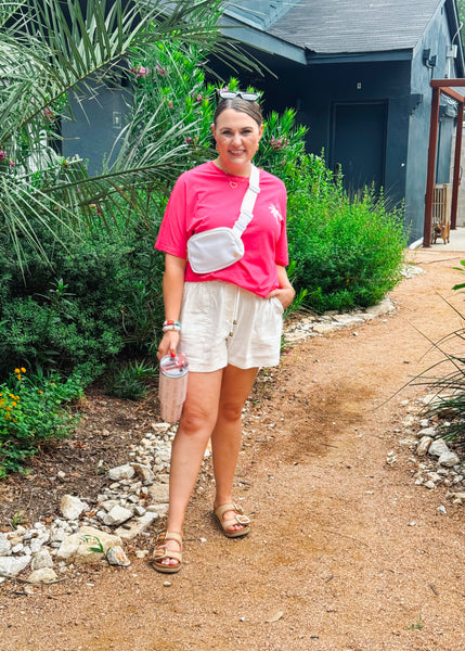 OVERSIZED PALM TREE PATTERN T-SHIRT