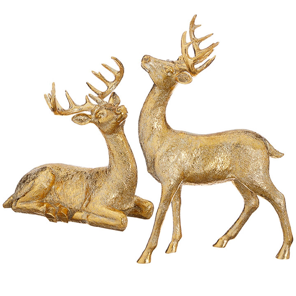 13.5" Gold Figure Deer (Assorted Styles)