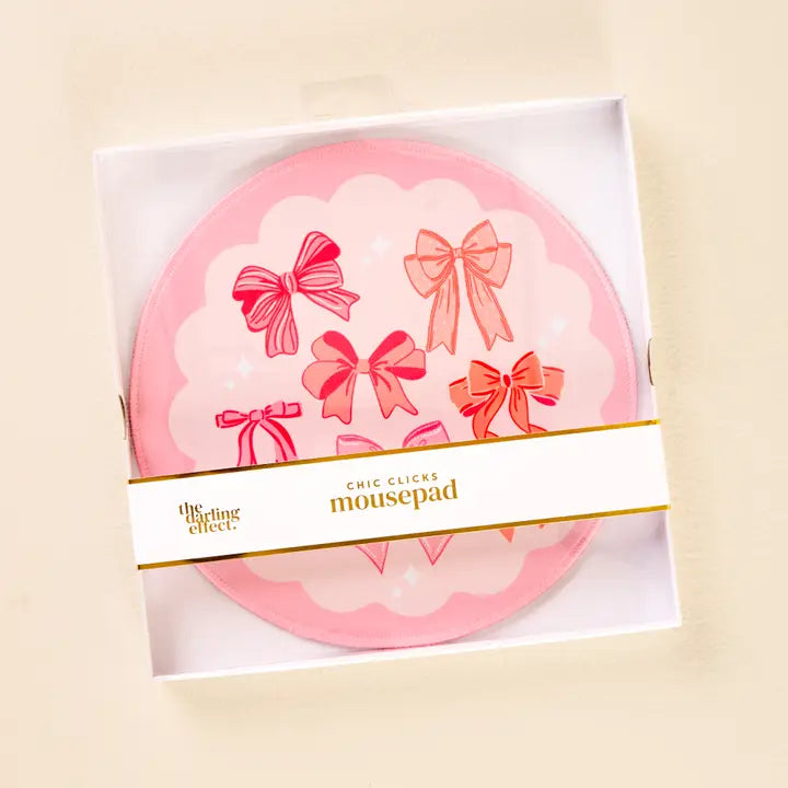 Chic Clicks Mouse Pad-Blushing Bows
