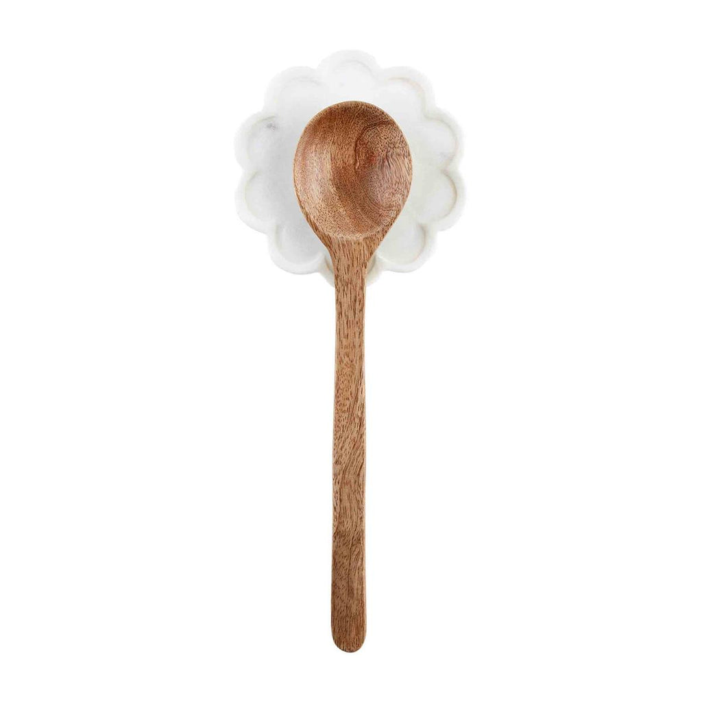 Marble Scallop Spoon Rest Set