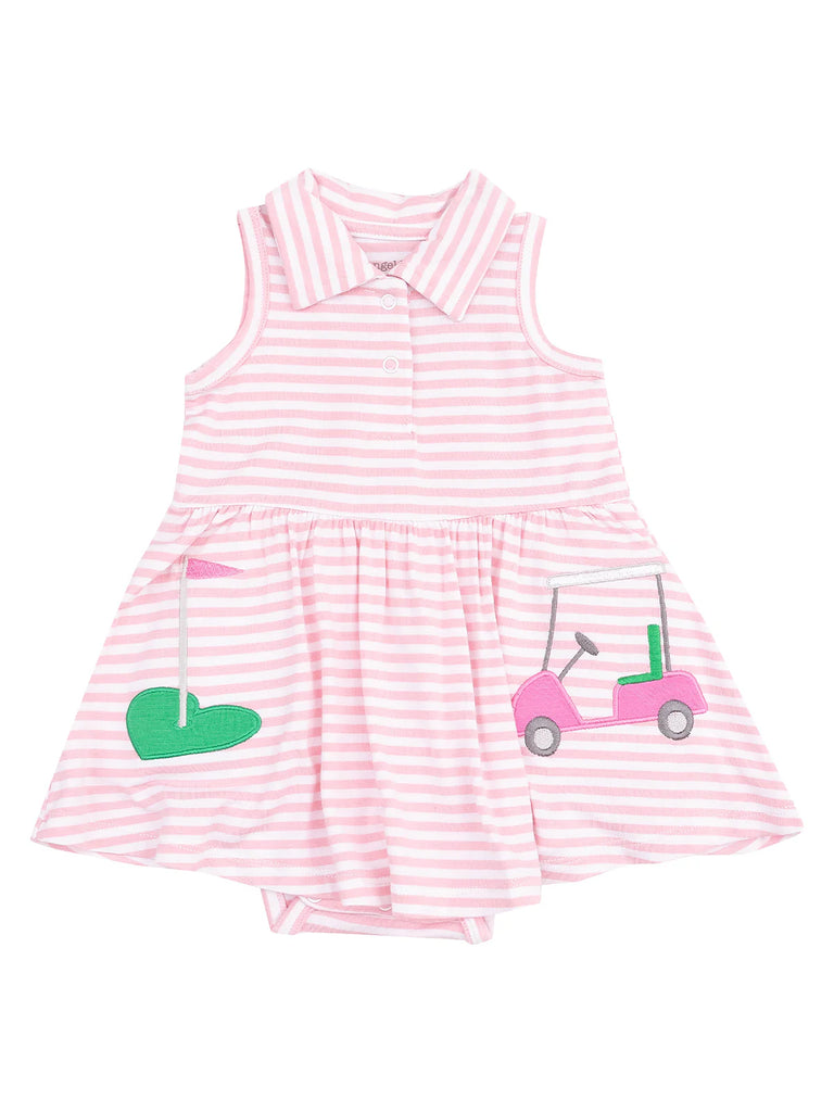 Golf Applique Polo Bodysuit Dress
