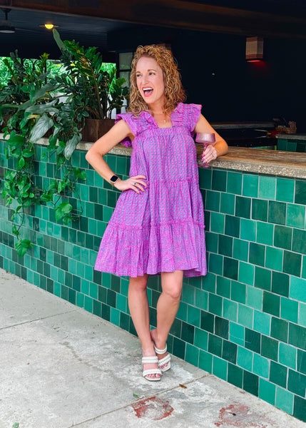 Very Peri Poppy Dress