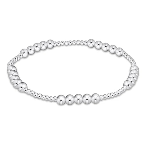 Classic Blissful Pattern 2mm Bead Bracelet 4 MM Sterling
