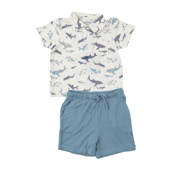 Sharks Polo Shirt & Shorts Set