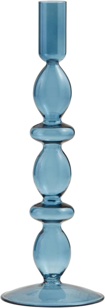 Blue Glass Taper Holder