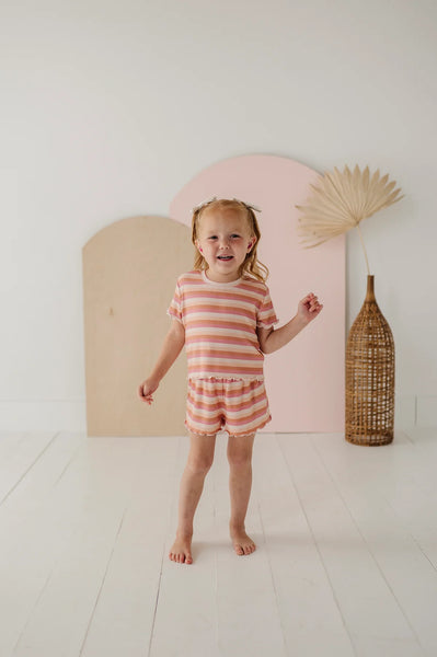 Two Piece Set Tropical Stripe