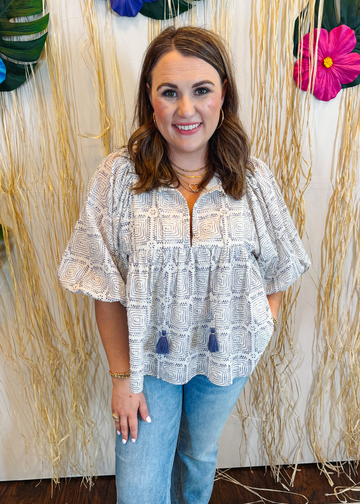 Maze Block Top - Lavender
