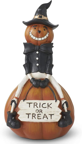Trick or Treat Pumpkin Man on Pumpkin
