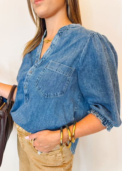 Sidney Top in Independence Blue