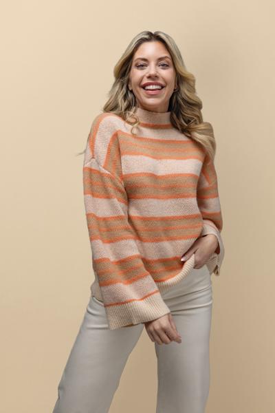 Quinnie Turtleneck Sweater in Orange