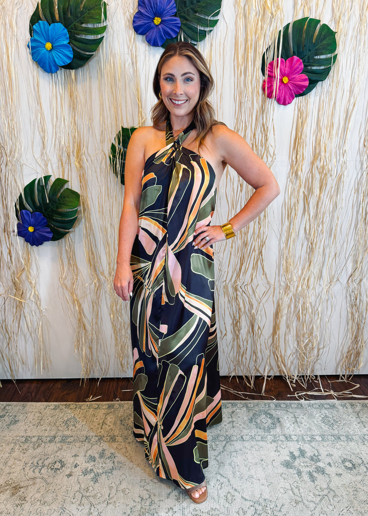 Marie Maxi Halter Dress