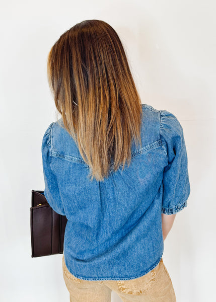 Sidney Top in Independence Blue