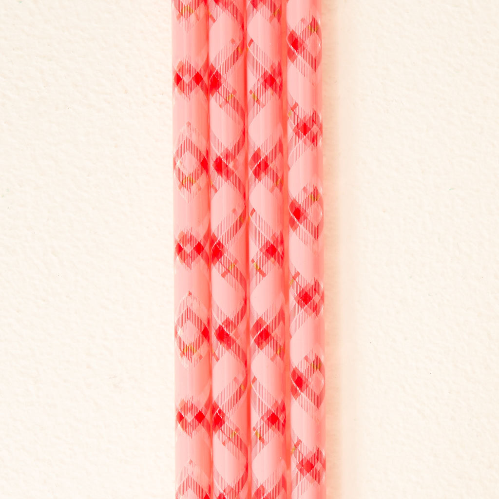 40oz Tumbler Straw Set - Festive Plaid