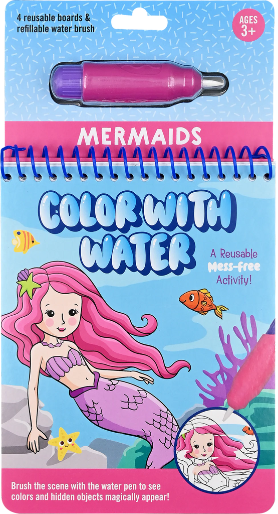 Mermaids Color With Water Activity Book
