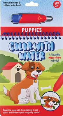 Puppies Color With Water Activity Book