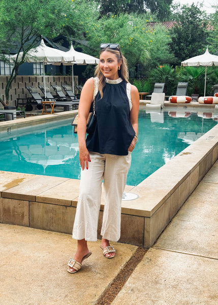 Kelley Top-Black & White