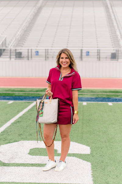 The Daisy Top - Maroon