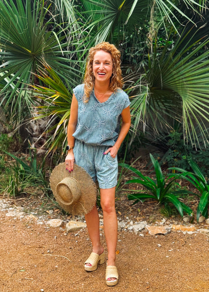 Denim Palm Short