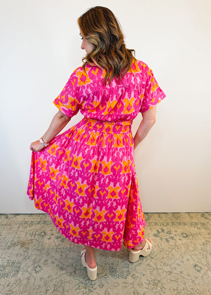 Ikatching Shirt Dress