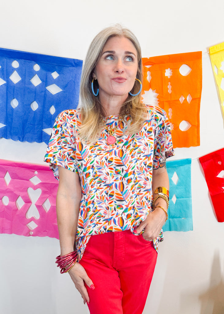 White Otomi Basic Tee Shirt