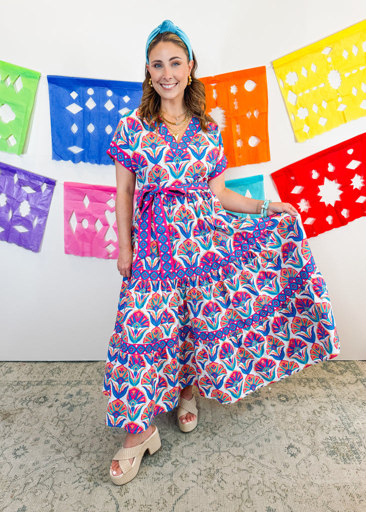 Geo Floral Harbour Dress