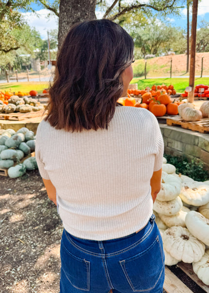 Cara Ribbed Sweater Top