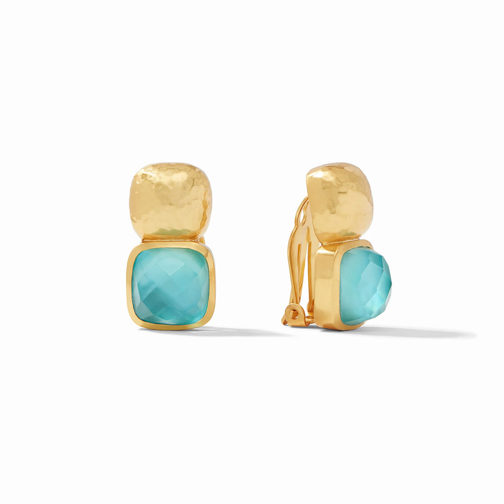 Catalina Clip- Iridescent Peacock Blue