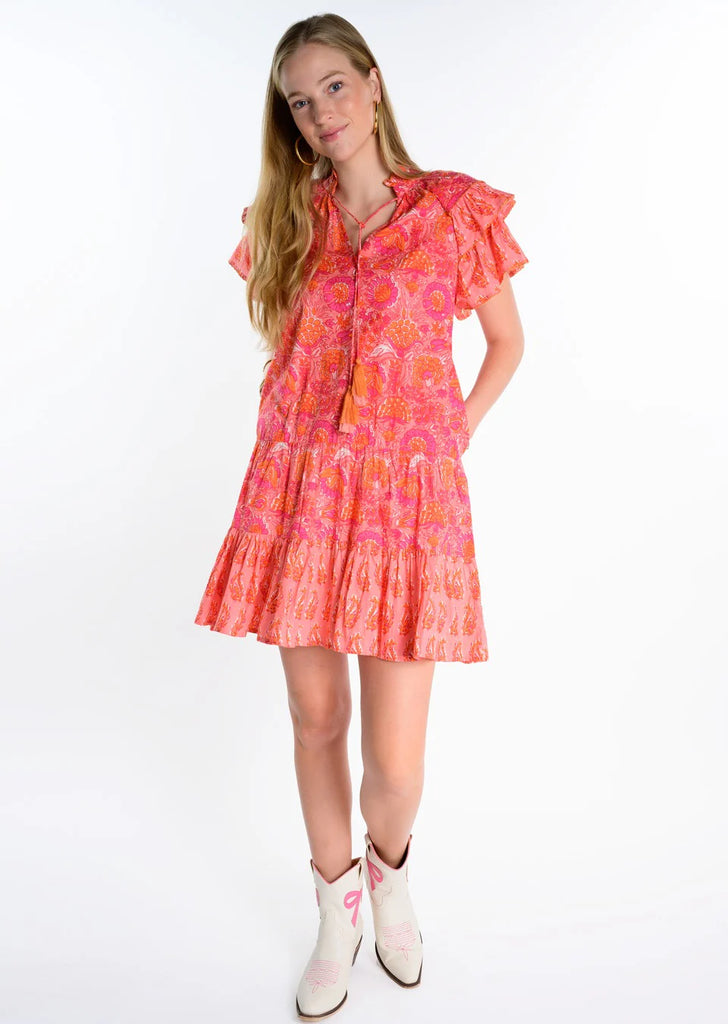 Terry Block Print Dress