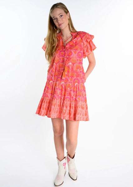 Terry Block Print Dress