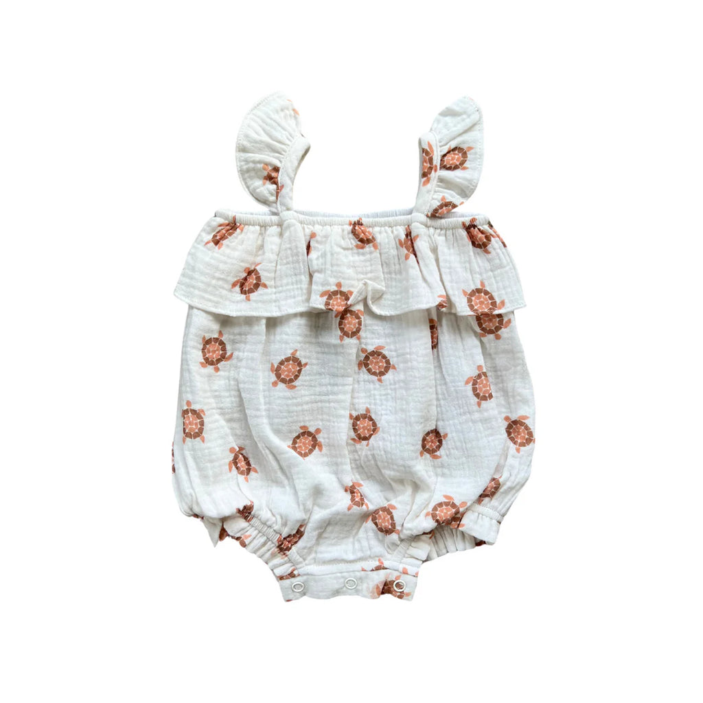 Turtle Gauze Bubble Romper