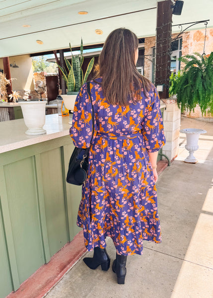 Horsing Around Dress - Blue