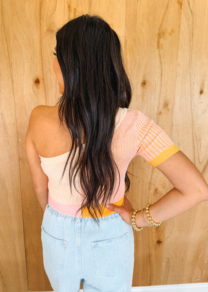 Amber Colorblock Top in Sherbert