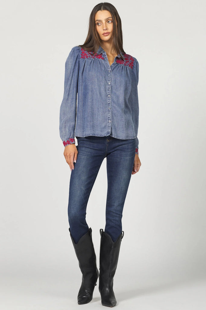 Nasrin Top in Independence Blue