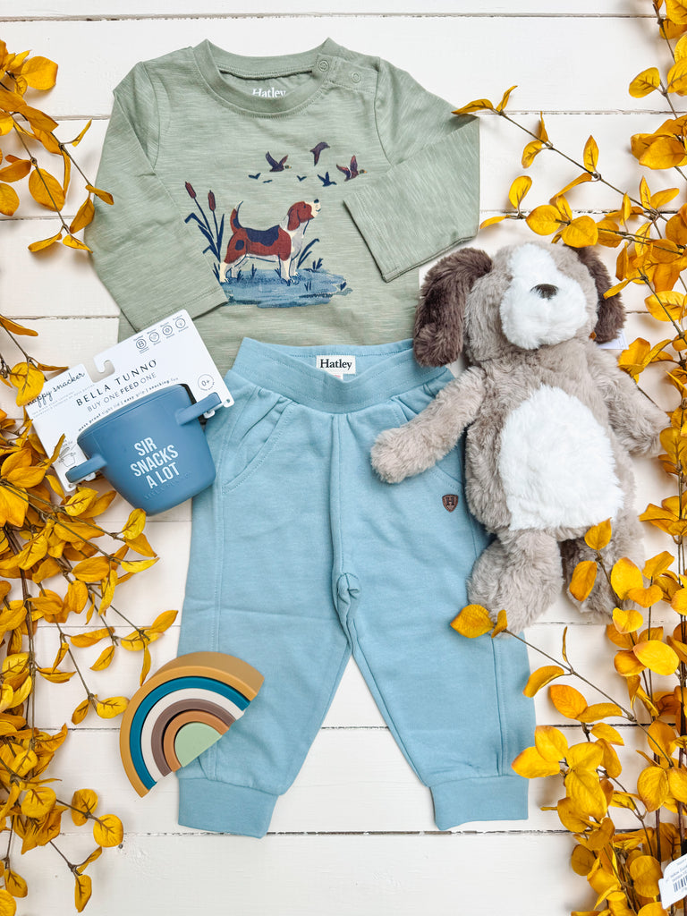 Hunting Dog Graphic Tee & Jogger Set