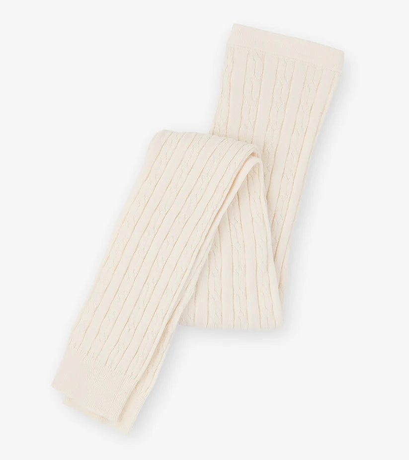 Cream Cable Knit Tights