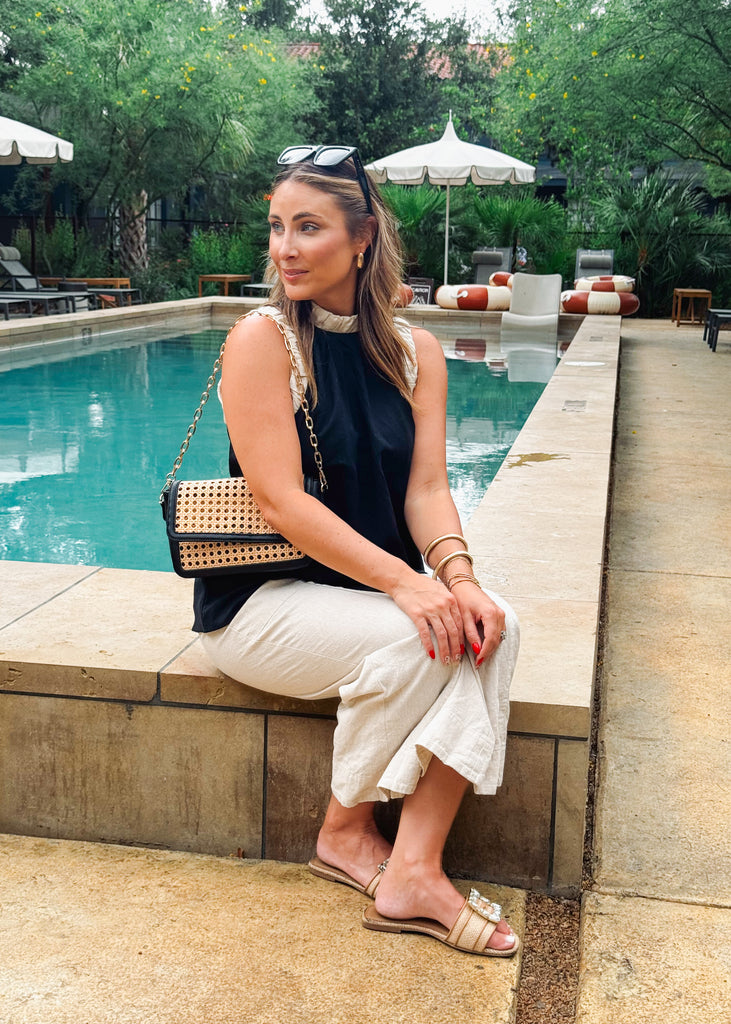 Kelley Top-Black & White