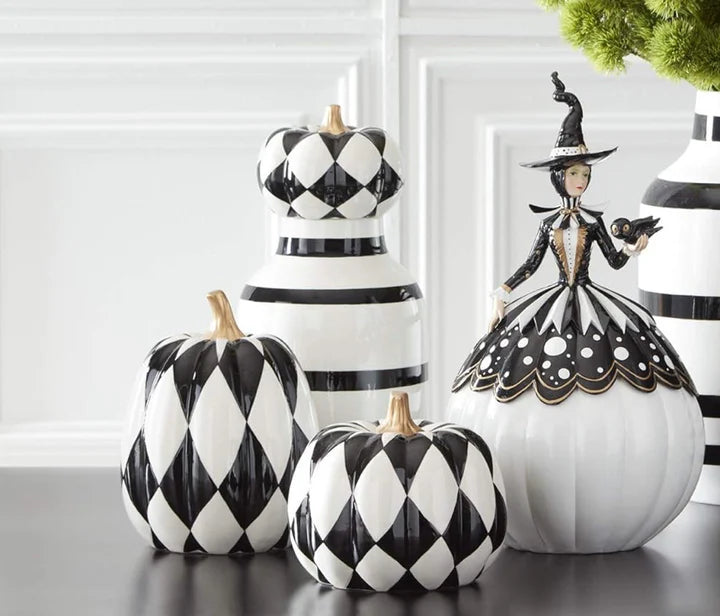 Black and White Harlequin Pumpkins