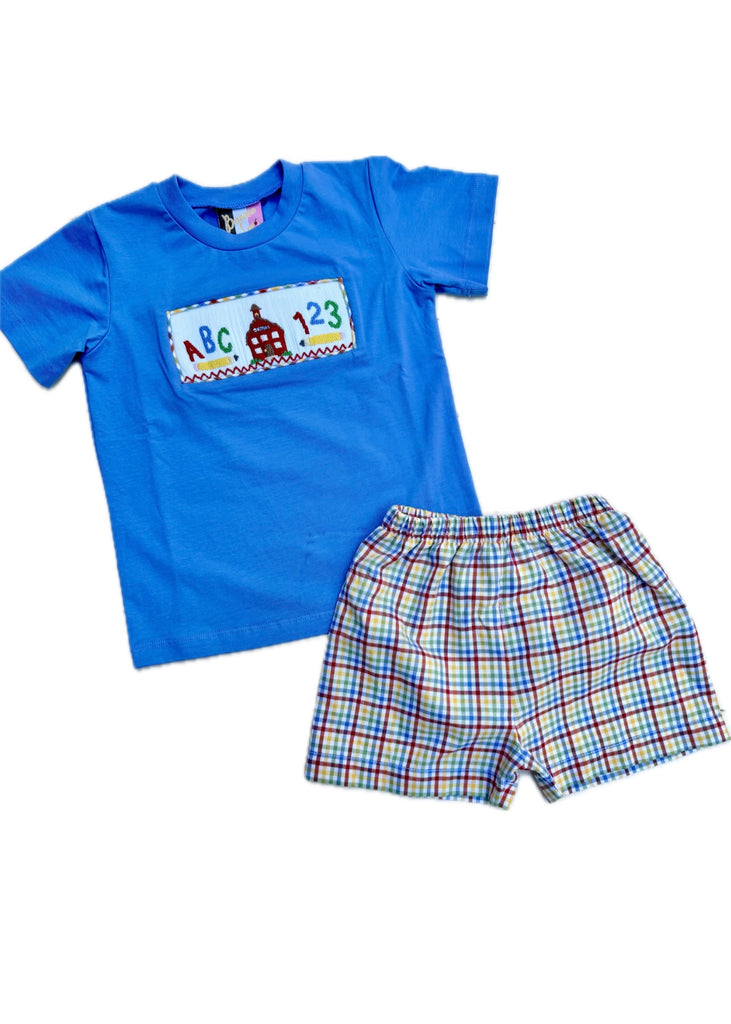 School Days Smocked Short Set