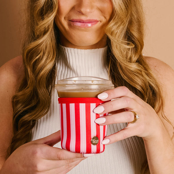 Sip Savvy Drink Sleeve in Peppermint Stripes (In Regular & Large)