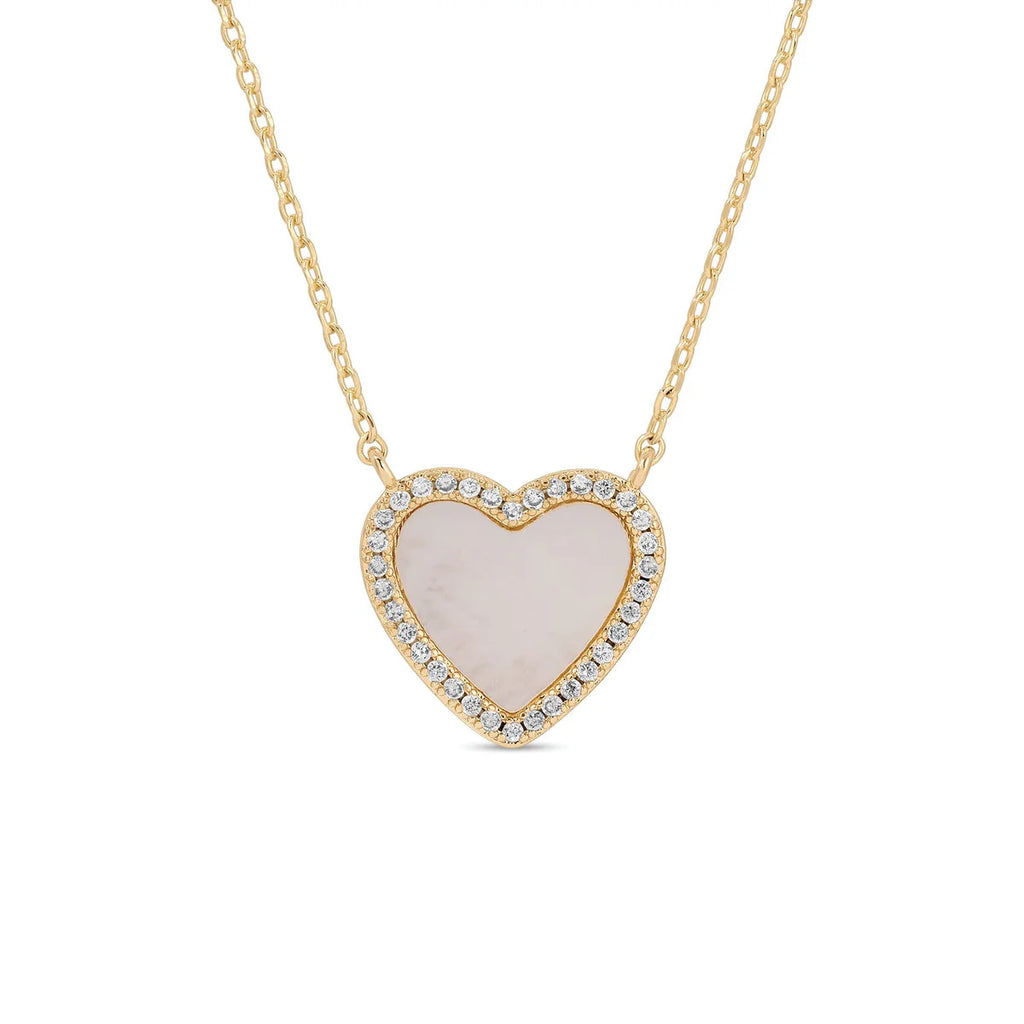 Small Shell Filled Heart Necklace