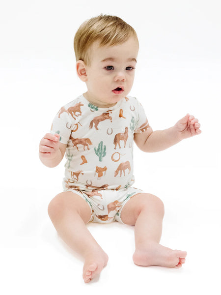 Western Horses Unisex Loungewear Short Set