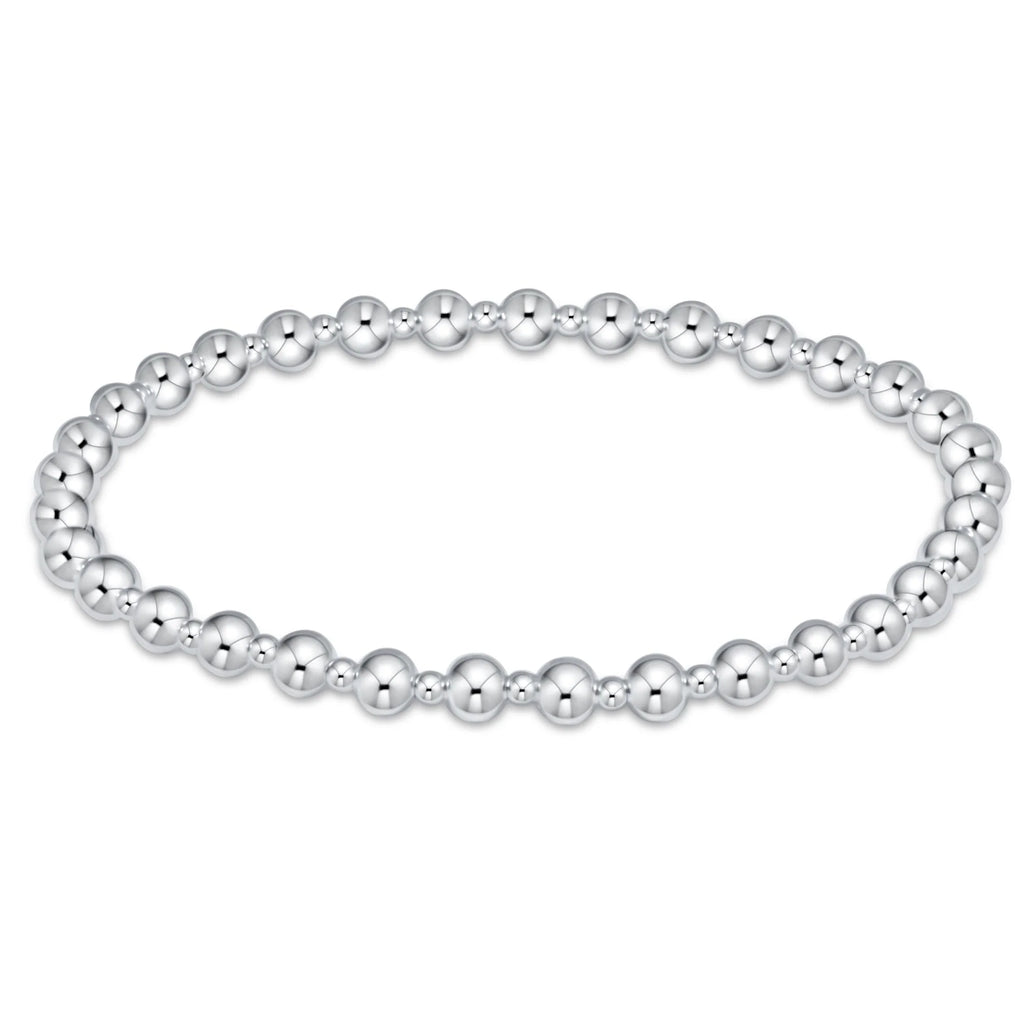 classic grateful pattern 4mm bead bracelet - sterling